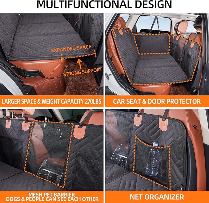 Nextybuy™ Back Seat Extender & Dog Car Seat Cover